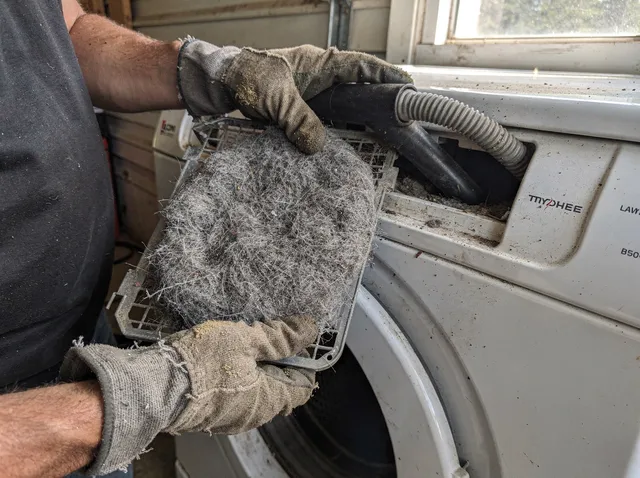 Cleaning Dryer Lint Trap in Pico Rivera